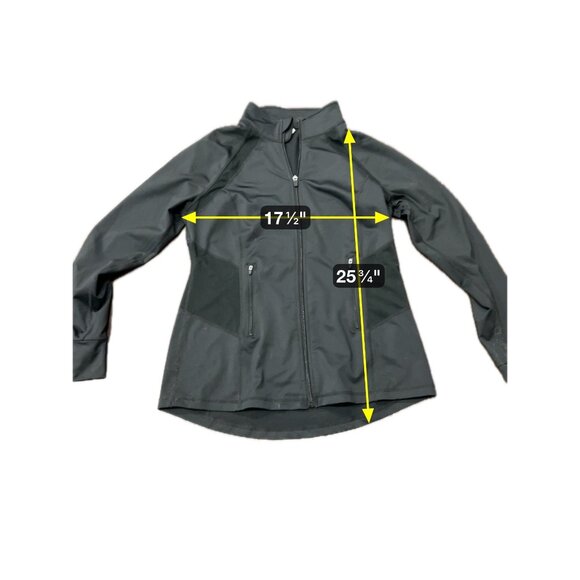 Ideology Black Full Zip Activewear Jacket Mesh Panels Zippered Pockets Sz Large - Picture 7 of 10